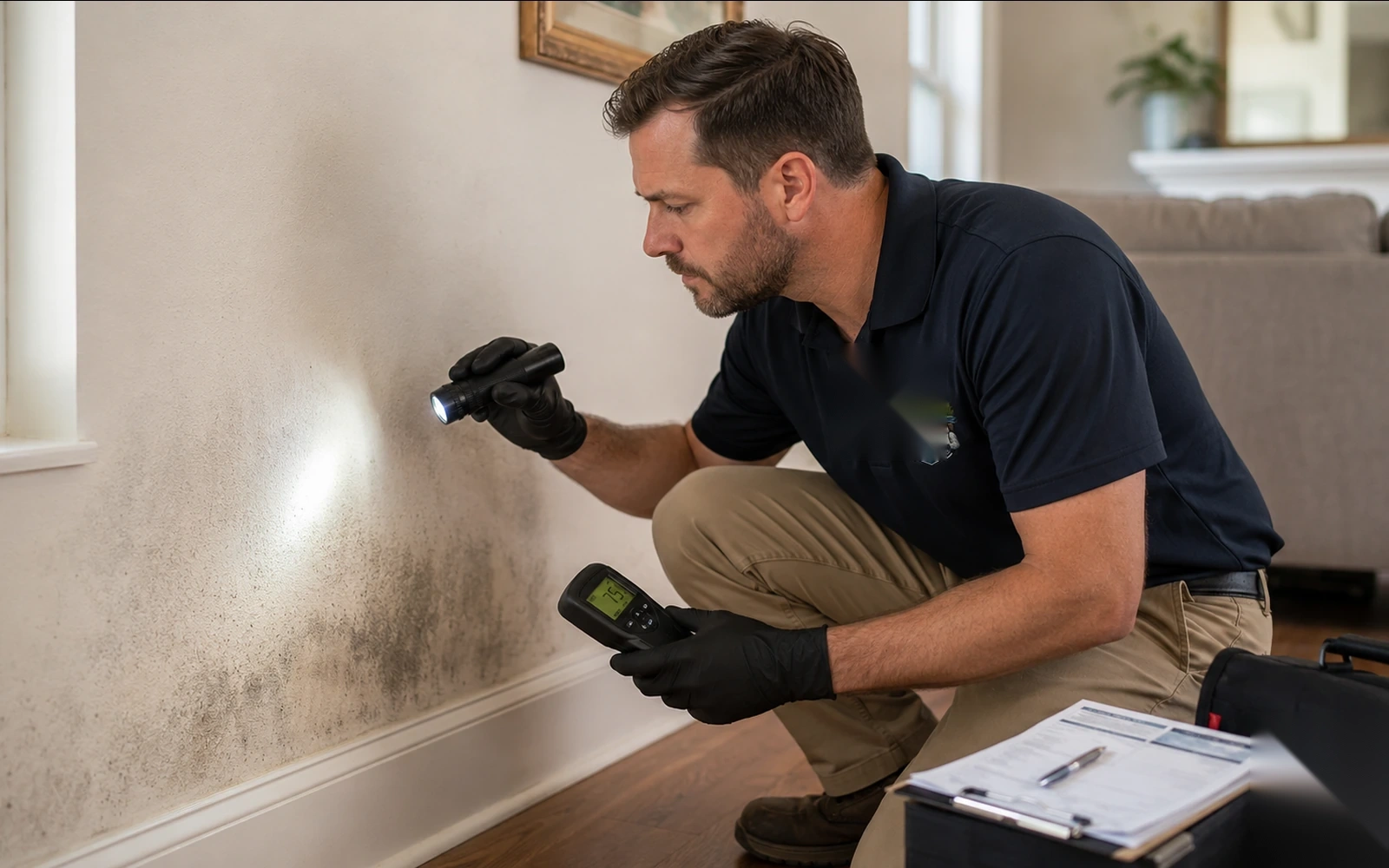 Representative attic moisture & mold service